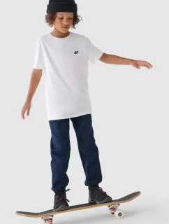 Chlapecké Kalhoty Jogger Casual Hladké Tmavě Modré model 21668668 - 4F