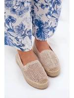Dámské espadrilky na platformě Béžové Vinceza 17392 Dámské espadrilky na platformě Béžové Vinceza 17392