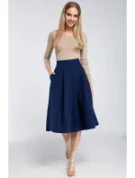 M302 Dámská midi sukně - tmavě modrá