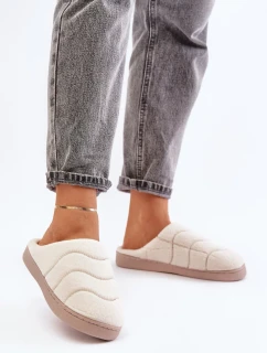 Futrzane Teplé Dámské Pantofle Béžové Vamirae