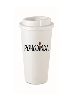 POHODINDA - bílý termohrnek 475 ml