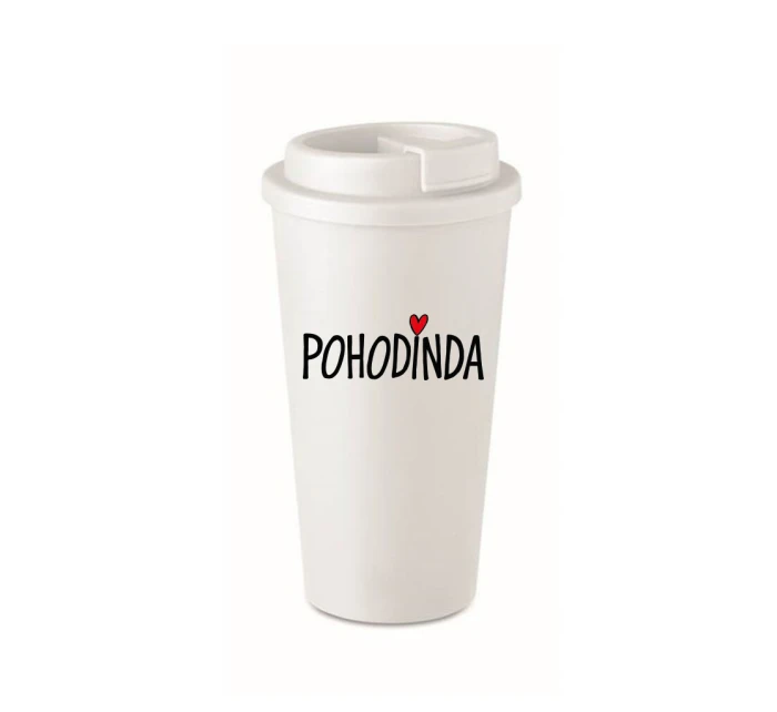 POHODINDA - bílý termohrnek 475 ml