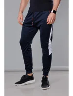 Tmavě pánské teplákové kalhoty se vsadkami model 18347885 - J.STYLE