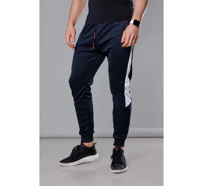 Tmavě pánské teplákové kalhoty se vsadkami model 18347885 - J.STYLE