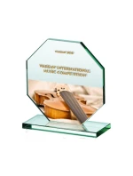 Trofeum szklane z nadrukiem kolorowym LuxorJet grawerowane  farbą model 21829080