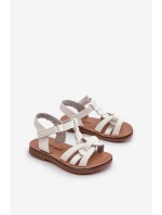 Dětské sandálky se suchým zipem bílé Marimona Dětské sandálky se suchým zipem bílé Marimona
