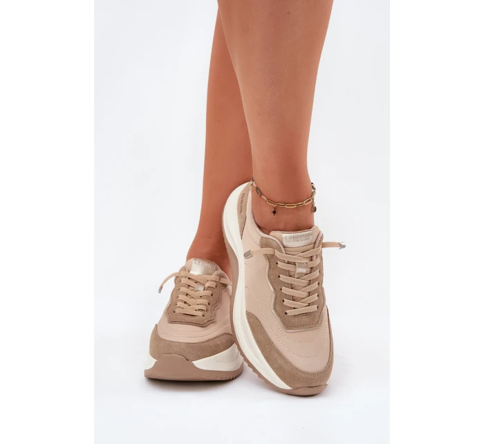 Dámské semišové tenisky na platformě Big Star RR274A345 HI-POLY SYSTEM Tmavě béžové Dámské semišové tenisky na platformě Big Star RR274A345 HI-POLY SYSTEM Tmavě béžové