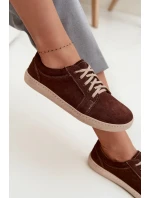 Trampki typu barefoot z přírodního semiše Zazoo 314 čokoládové Trampki typu barefoot z přírodního semiše Zazoo 314 čokoládové