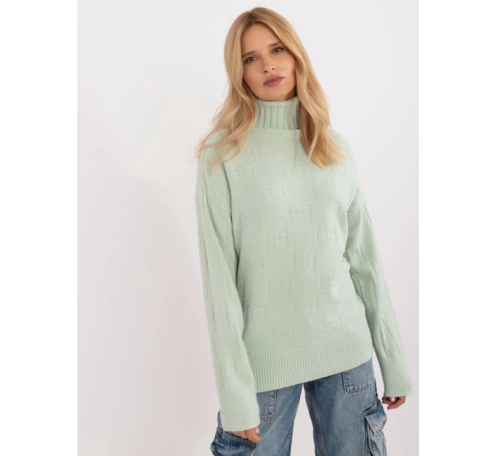 Sweter AT SW  pistacjowy model 20463774 - FPrice