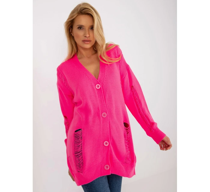 Dámský kardigan LC SW model 18132631 fluo růžová - FPrice