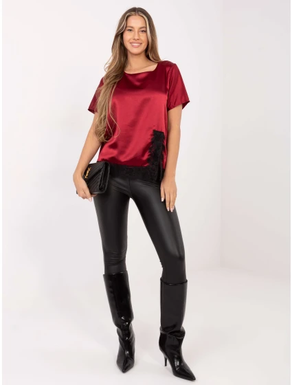 Bluzka MI BZ model 21786415 bordowy - FPrice Bluzka MI BZ model 21786415 bordowy - FPrice