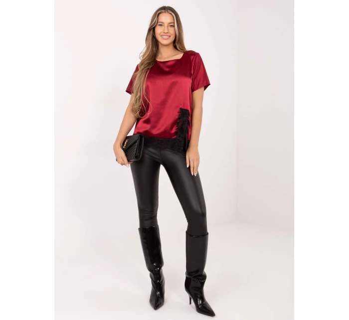 Bluzka MI BZ model 21786415 bordowy - FPrice Bluzka MI BZ model 21786415 bordowy - FPrice