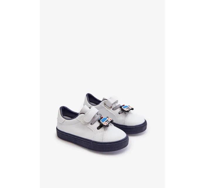 Dětské tenisky Tenisky se špendlíkem, bílá a námořnická modrá Pennyn Dětské tenisky Tenisky se špendlíkem, bílá a námořnická modrá Pennyn