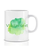 Personalizovaný klasický bílý keramický hrníček 300 ml s barevnou skvrnou Personalizovaný klasický bílý keramický hrníček 300 ml s barevnou skvrnou