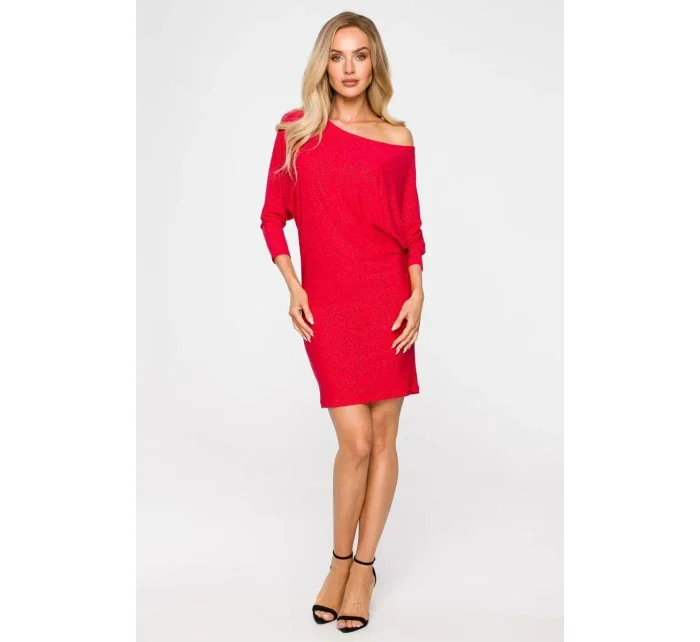 Mini šaty bez ramínek M723  červené - MOE