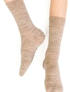 PLETENÉ DĚTSKÉ PONOŽKY Z MERINO VLNY 130