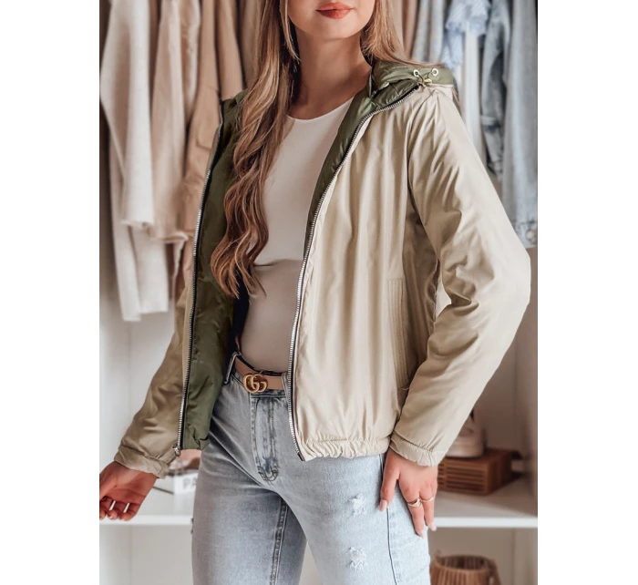 Dámská oboustranná přechodná bunda SYLVIAN zelená FashionStreet TY4860