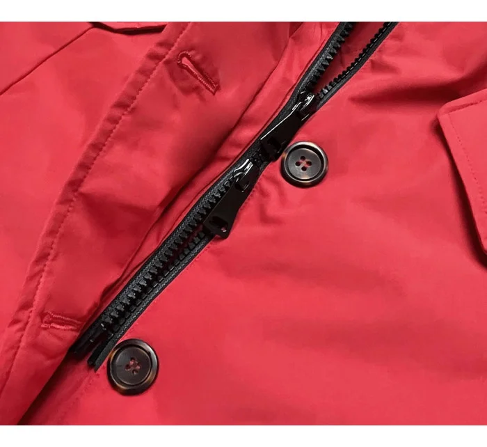 ZIMOWA KURTKA DAMSKA Z KAPTUREM CZERWONA model 21242599 - Ann Gissy ZIMOWA KURTKA DAMSKA Z KAPTUREM CZERWONA model 21242599 - Ann Gissy