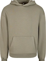 Build your Brand BY 284 Mikina s kapucí z těžké bavlny "Fluffy" 56.0284 pale olive