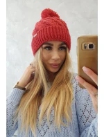 Fleecová čepice  červená model 18751369 - K-Fashion