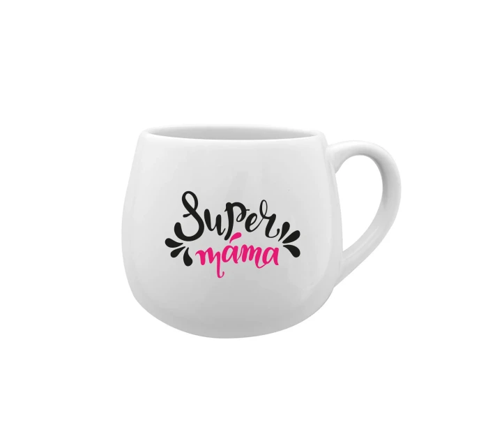 SUPER MÁMA (SPECIÁLNÍ EDICE) - bílý keramický hrníček 300 ml SUPER MÁMA (SPECIÁLNÍ EDICE) - bílý keramický hrníček 300 ml