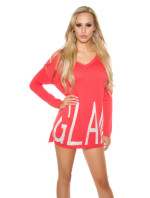 Trendy KouCla oversized v-sweater "GLAM"
