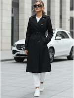 Dámský dvouřadový kabát TY5437 černý - FashionStreet 