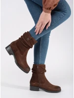 Zajímavé dámské černé  kotníčkové boty Obcas