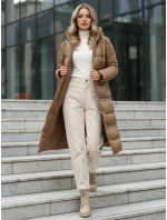 Dámská zimní dlouhá velbloudí bunda Dstreet model 21991791 - FashionStreet Dámská zimní dlouhá velbloudí bunda Dstreet model 21991791 - FashionStreet