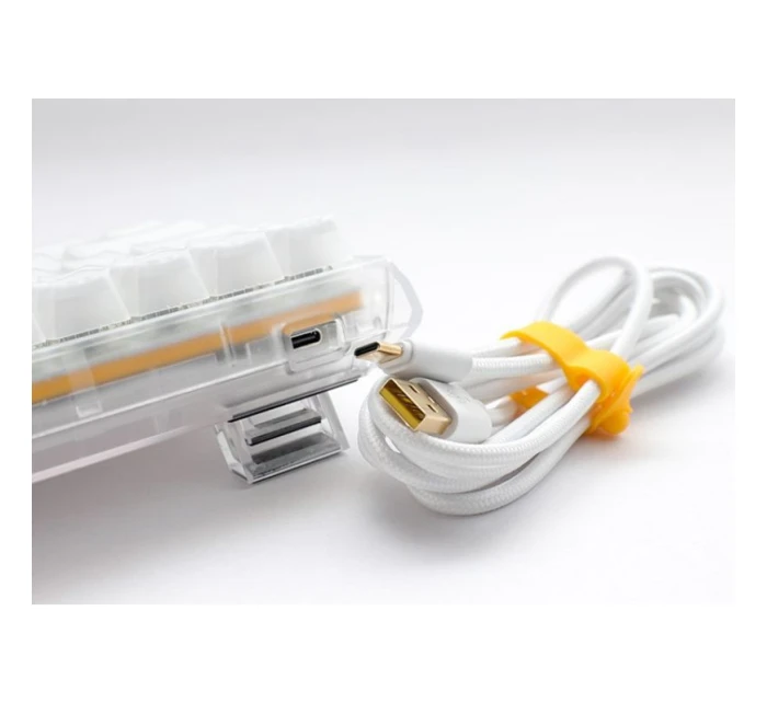 One 3 Aura White SF Herní USB QWERTY klávesnice American model 21491743 White - Ducky