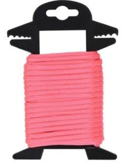 TURISTICKÝ KABEL 7,6 M PRŮMĚR 3,2 MM RŮŽOVÝ