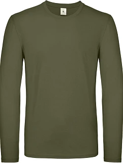 B&C #E150 LSL Tričko s dlouhým rukávem 01.005T urban khaki