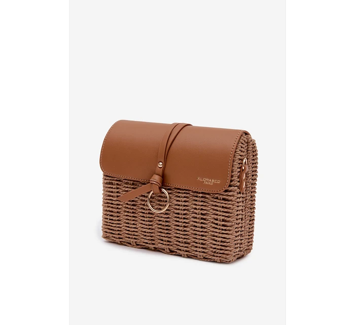 Malá Pletená Kabelka s Řetízkem Hnědá Renara