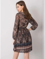 Šaty DHJ SK model 17355672 černá a béžová - FPrice Šaty DHJ SK model 17355672 černá a béžová - FPrice