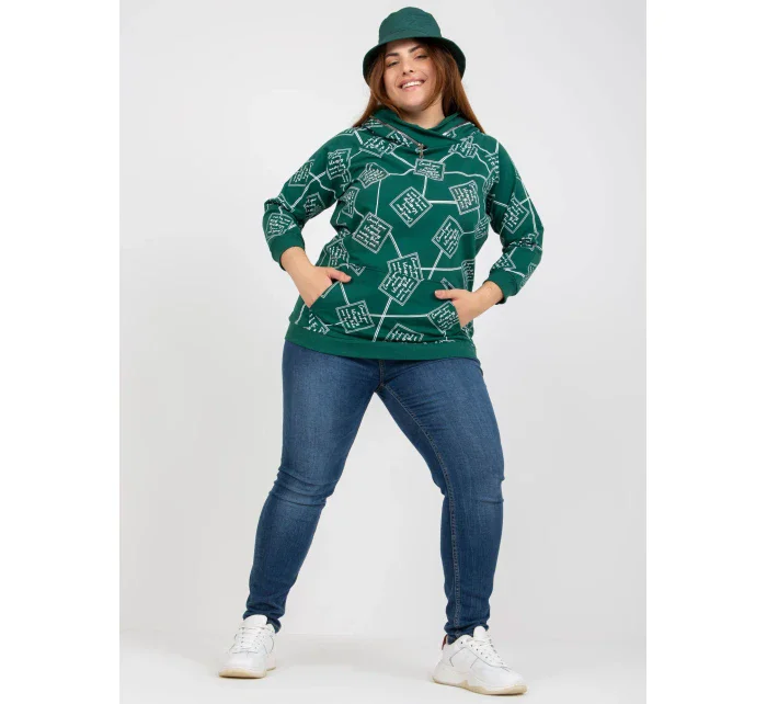 Dámská mikina RV BL 7566.69P tmavě zelená