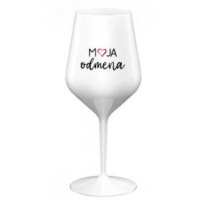 MOJA ODMENA - biely nerozbitný pohár na víno 470 ml MOJA ODMENA - biely nerozbitný pohár na víno 470 ml