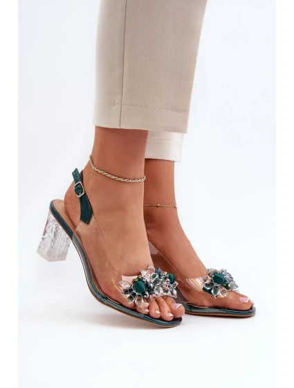 Sandály na podpatku model 195570 Step in style Sandály na podpatku model 195570 Step in style