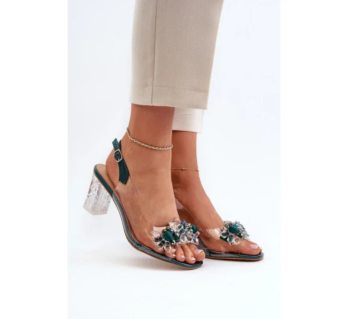 Sandály na podpatku model 195570 Step in style Sandály na podpatku model 195570 Step in style