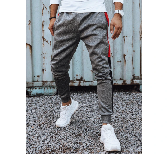 Pánské tmavě šedé tepláky FashionStreet UX4127 Pánské tmavě šedé tepláky FashionStreet UX4127