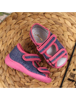 Nazo Jr TEX4B dětské pantofle námořnická modrá a růžová
