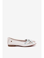 Kožené baleríny Maciejka P7542-11 Bílé