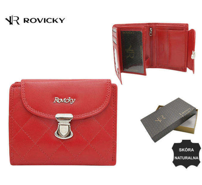 Dámské peněženky [DH] Dámská kožená peněženka R RD 19 GCL červená