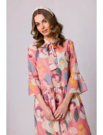 S337 Šifonové šaty s vázaným výstřihem - model 1 S337 Šifonové šaty s vázaným výstřihem - model 1