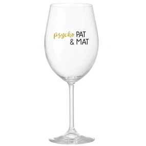 PSYCHO PAT&MAT - priehľadný pohár na víno 350 ml PSYCHO PAT&MAT - priehľadný pohár na víno 350 ml
