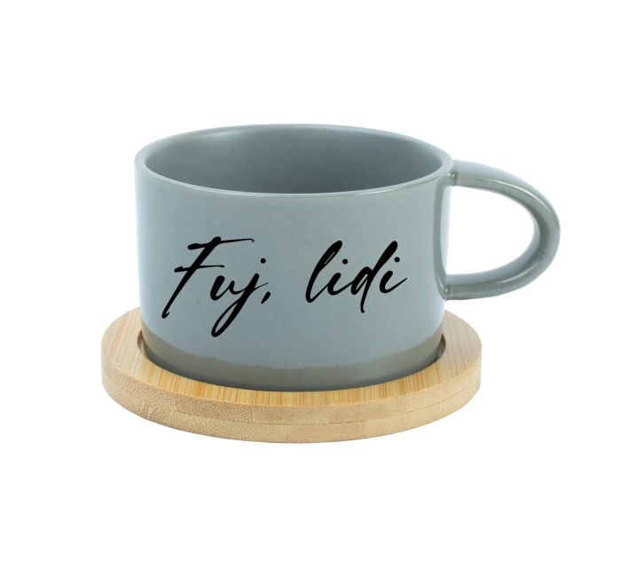 FUJ, LIDI - šedý hrníček makronka 200 ml FUJ, LIDI - šedý hrníček makronka 200 ml