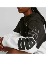 Dámská mikina s kapucí 676023 01 Černá s bílou - Puma