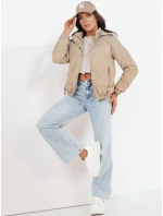 Dámská přechodná prošívaná bunda ZERNI beige FashionStreet TY4177