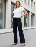 Dámské džínové kalhoty s širokými nohavicemi navy blue Dstreet model 21987949 - FashionStreet Dámské džínové kalhoty s širokými nohavicemi navy blue Dstreet model 21987949 - FashionStreet
