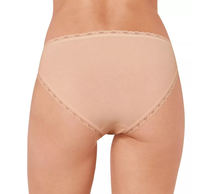 Dámské kalhotky 24/7 Cotton Lace Tai C3P - BROWN - sv. hnědé 6239 - SLOGGI Dámské kalhotky 24/7 Cotton Lace Tai C3P - BROWN - sv. hnědé 6239 - SLOGGI