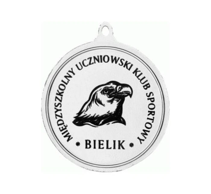 Stříbrná medaile s prostorem pro emblém 25 mm - laserem gravírovaná ocelová medaile - RMI